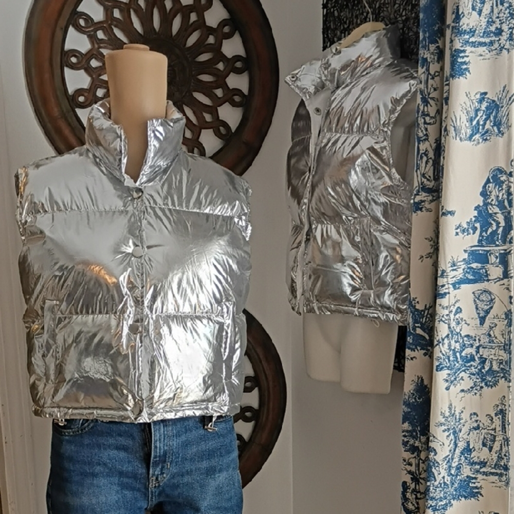 Not Rated Silver Puffer Vest